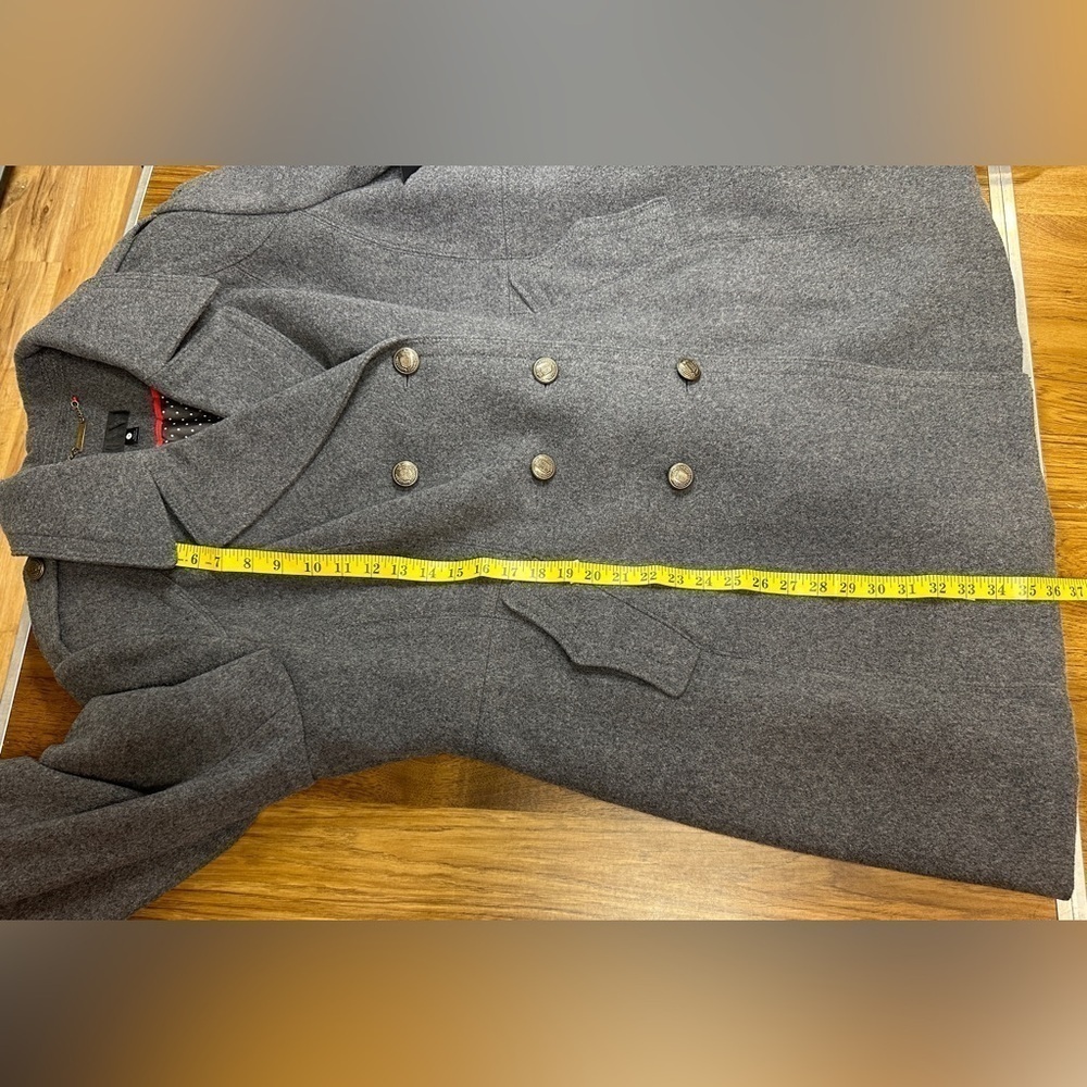 NWT Worthington Wool Blend Lined Pea Coat Medium Charcoal Gray Women’s Size 3X - Picture 4 of 10
